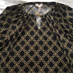 Michael Kors Black/ Gold Chain Tunic